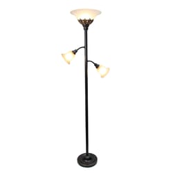 Elegant Designs 71 in. Restoration Bronze Floor Lamp with Reading Light