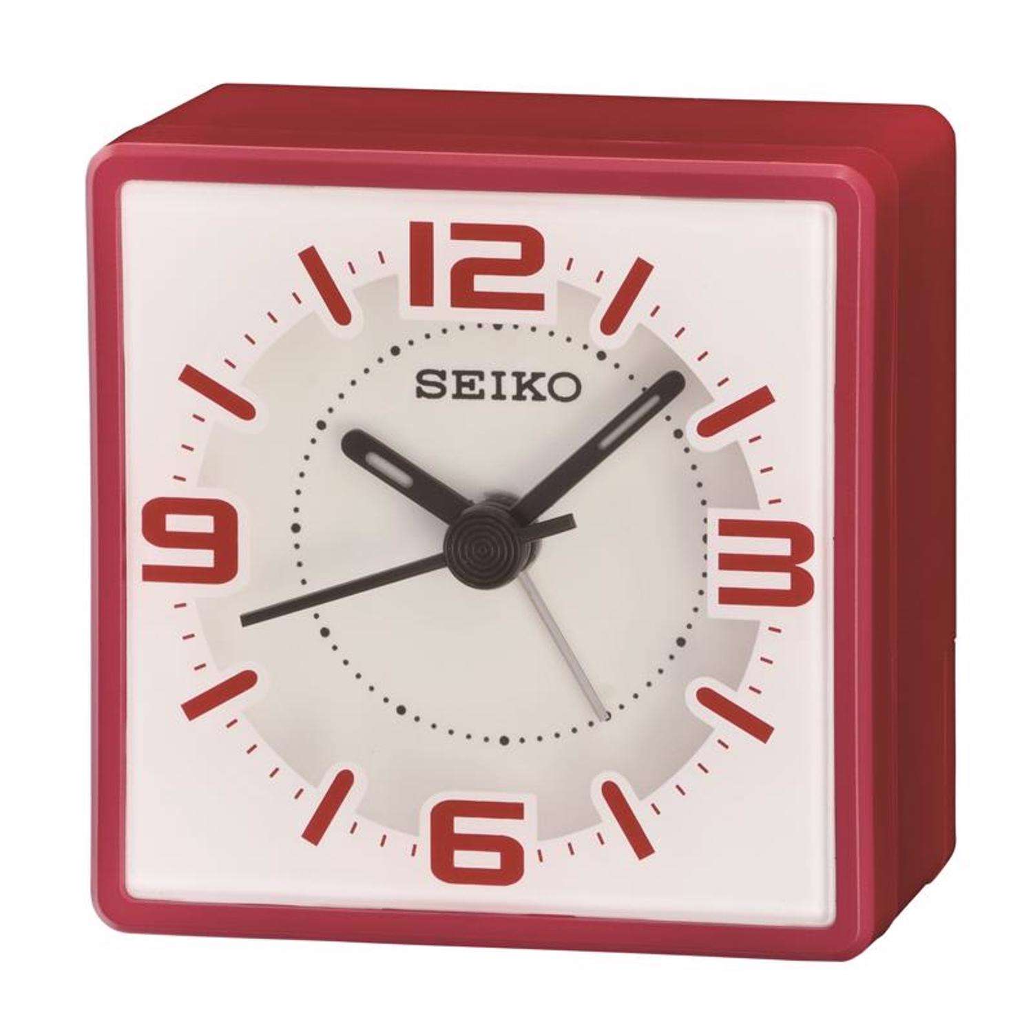 Seiko  in. Red Alarm Clock Analog Battery Operated - Ace Hardware