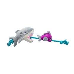 Pet Shop by Fringe Studio Multicolored Plush Shark Bait Dog Toy 1 pk