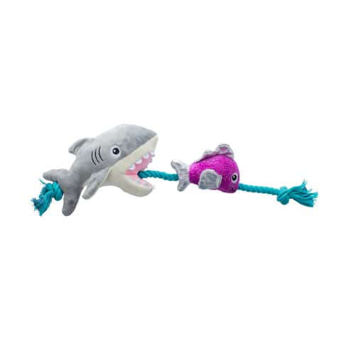 Pet Shop by Fringe Studio Multicolored Plush Shark Bait Dog Toy 1 pk