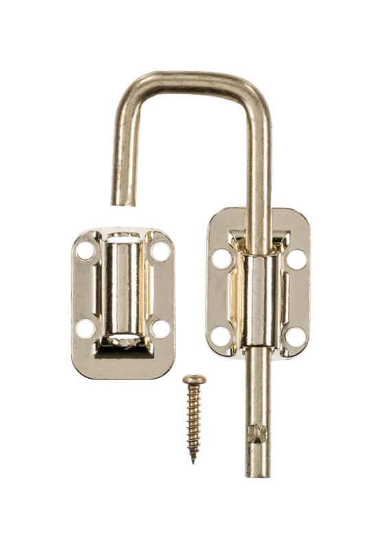 PERIOD STYLE STEEL & BRASS GREY LATCH AND LOCK ACE 432 7177 