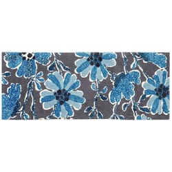 Simple Spaces 21 in. W X 54 in. L Multi-Color Indigo Cornflowers Polyester Accent Rug