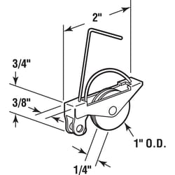 Prime-Line 1 in. D X 1/4 in. L Plastic Tension Roller Assembly 2 pk