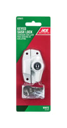 Ace White Brass Keyed Sash Lock 1 pk