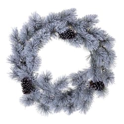 Celebrations Home 30 in. D LED Prelit Multicolored Snowy Scotch Pine Wreath