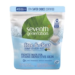 Seventh Generation Free & Clear Scent Laundry Detergent Pod 31 oz 45 pk