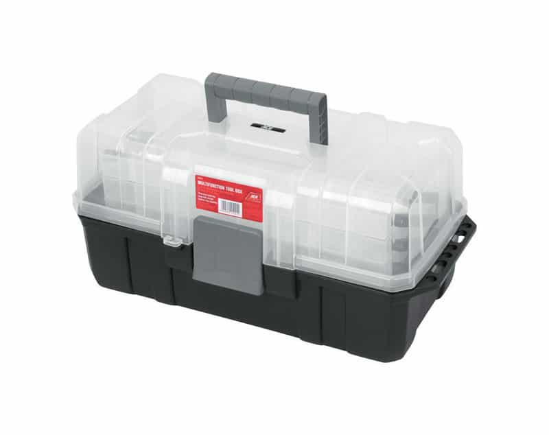 Ace 13 in. Plastic Cantilever Tool Box 13 in. W x 9 in. H Black Ace Hardware