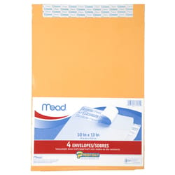 Mead Press It seal It 10 in. W X 13 in. L Tan Envelopes 4 pk