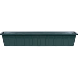 Novelty Poly Pro 5 in. H X 30 in. W X 8 in. D PP Plastic Poly Pro Flower Box Green