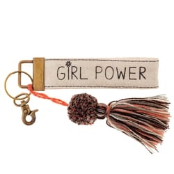 Karma Girl Power Tassel Keychain Cotton Canvas 1 pk