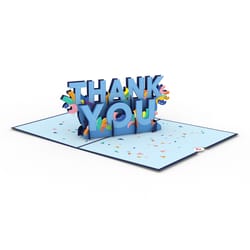 Lovepop Confetti Thank You 3D Card Paper 1 pk