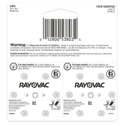 Rayovac Zinc Air 13 1.45 V Hearing Aid Battery 12 pk