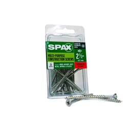 SPAX Multi-Material No. 8 in. X 2-1/2 in. L Phillips/Square Flat Head Construction Screws 20 pk