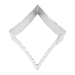 R&M International Corp International Corp 4 in. W X 3 in. L Diamond Cookie Cutter Silver 1 pc