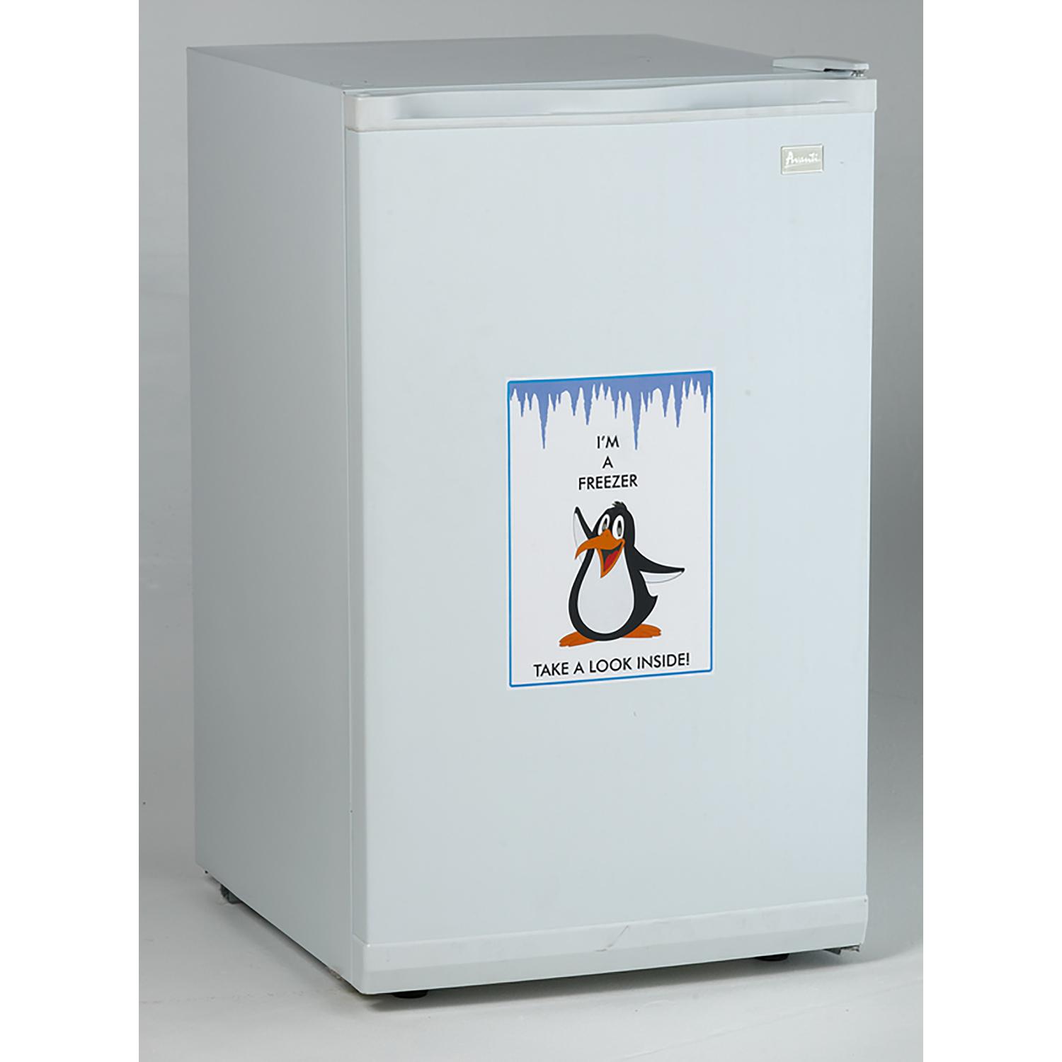 Avanti 2.8 cu ft White Stainless Steel Upright Freezer 90 W Sansujyuku sansujyuku.com