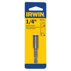 Irwin Hex 1/4 in. X 2-1/4 in. L Bit Holder with C-Ring Steel 1 pc