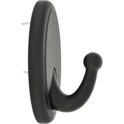 HILLMAN 3.5 in. L Oil Rubbed Bronze Brown Metal Oval Hook 25 lb. cap. 1 pk