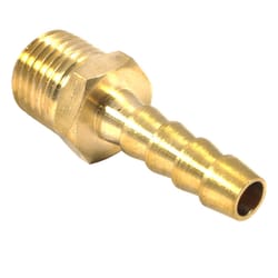 Forney Brass Air Hose End 1/4 in. Male X 1/4 in. Hose Barb 1 pc