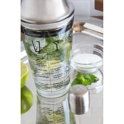 Fox Run Outset 12 oz Clear/Silver Glass/Stainless Steel Cocktail Shaker