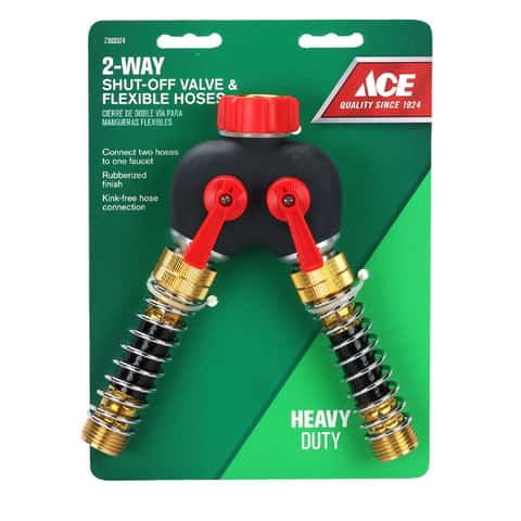 Ace Plastic Threaded Male Flexible Hose 2-Way Shut-off Valve Ace Plastic Threaded Male Flexible Hose 2-Way Shut-off Valve