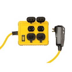 Southwire Yellow Jacket 6 ft. L 4 outlets Workshop Power Box Yellow