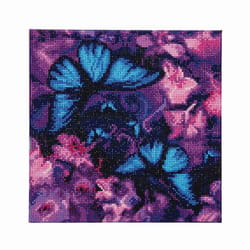Crystal Art Craft Buddy Blue Violet Butterflies Framed Art Kit Blue/Violet