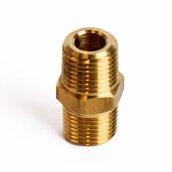 ATC 1/8 in. MPT X 1/8 in. D MPT Yellow Brass Hex Nipple