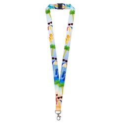 Lucky Line 3/4 in. D Nylon Blue/White/Yellow Lanyard