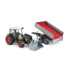 Bruder Claas Nectis 267F with Frontloader and Trailer Multicolored