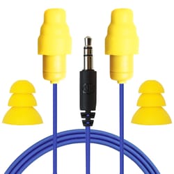 Plugfones Guardian 29 dB Nylon/Silicone/Soft Foam 3.5 MM Jack Earplugs/Earphones Yellow 1 pair