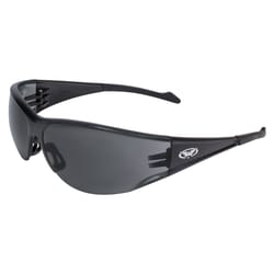 Global Vision Full Throttle One Piece Lens Safety Sunglasses Smoke Lens Black Frame 1 pc
