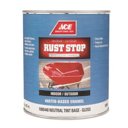 Ace Rust Stop Indoor and Outdoor Gloss Neutral Base Water-Based Enamel Rust Prevention Paint 1 qt