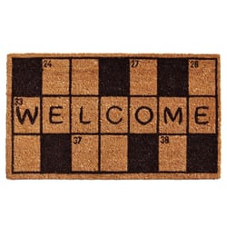 Home & More 1.42 ft. W X 2.42 ft. L Multi-color Crossword Welcome Coir Door Mat