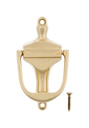 Ace 4 in. L Satin Brass/Black Brass Door Knocker