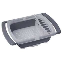 Grand Fusion Gray Dish Drying Rack with Ultra Absorbent Microfiber