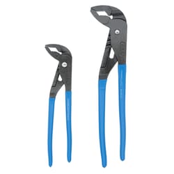 Channellock GripLock 2 pc Steel Pliers Set 9.5 and 12.5 in. L