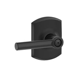 Schlage F Series Broadway/Greenwich Matte Black Privacy Lever Right or Left Handed