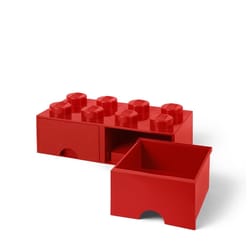 LEGO Storage Brick Drawer Polypropylene Red 3 pc