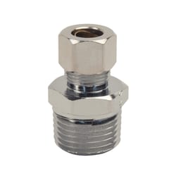 BrassCraft Plumb Shop 3/8 in. Compression 1/2 in. D MIP Chrome Plated Brass Adapter