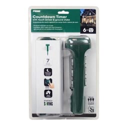 Prime Outdoor 6 Outlet Photocell Power Stake Timer 125 V Green