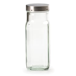 RSVP International Endurance Clear Glass/Plastic/Stainless Steel Spice Bottle 8 oz