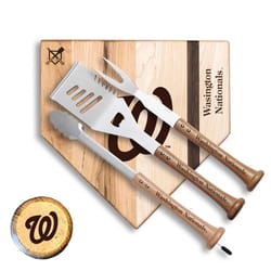 Baseball BBQ MLB Stainless Steel Natural Grill Tool Set 1 pk