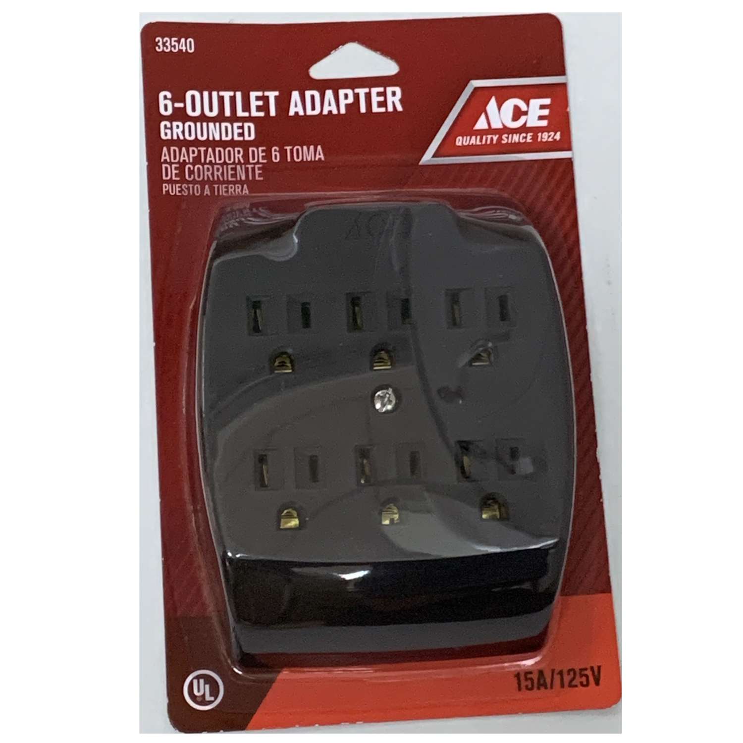 Ace Grounded 6 outlets Adapter 1 pk - Ace Hardware