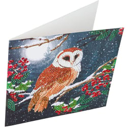 Crystal Art Craft Buddy Barn Owl Craft Card Kit Multicolored