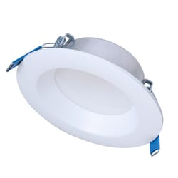 Halo White 4 in. W Plastic LED Canless Recessed Downlight 7.8 W
