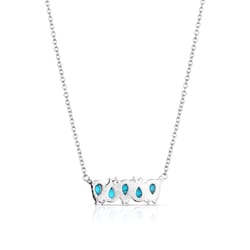 Montana Silversmiths Women's Blue Sands Silver/Turquoise Necklace One Size Fits Most