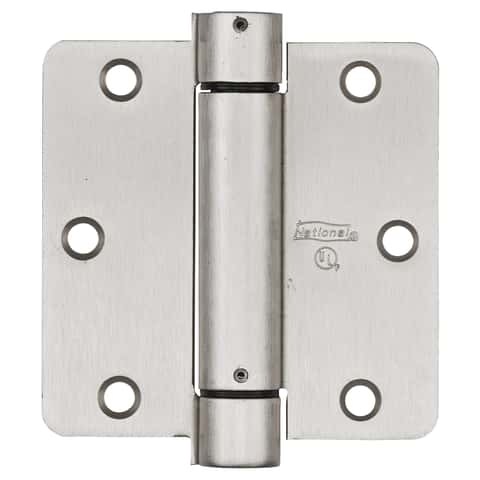 National Hardware 3-1/2 in. L Satin Nickel Spring Hinge 1 pk - Ace Hardware