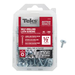 Teks No. 8 in. X 1/2 in. L Phillips Truss Head Tapping Lath Screws