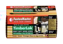 FastenMaster TimberLok No. 10 X 2-1/2 in. L Galvanized Wood Screws 50 pk
