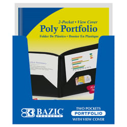 Bazic Products View Cover 11.56 in. W X 9.5 in. L Assorted Poly Portfolio